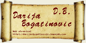 Darija Bogatinović vizit kartica